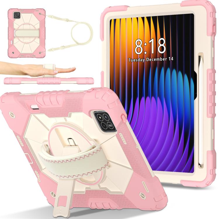 Contrast Color Robot Silicone Hybrid PC Tablet Case