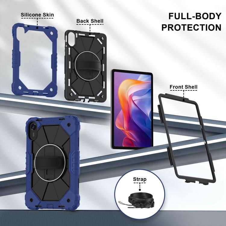 Contrast Color Robot Silicone Hybrid PC Tablet Case