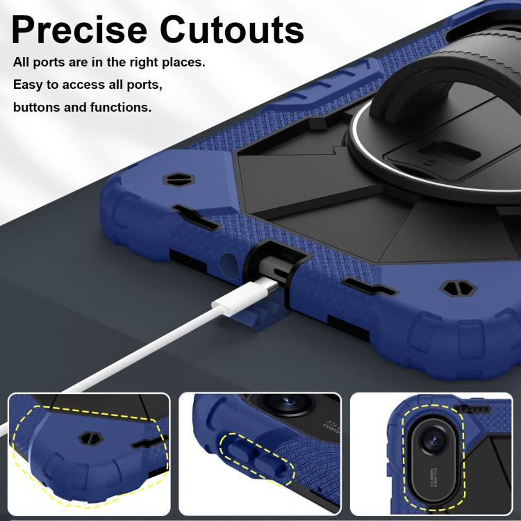 Contrast Color Robot Silicone Hybrid PC Tablet Case