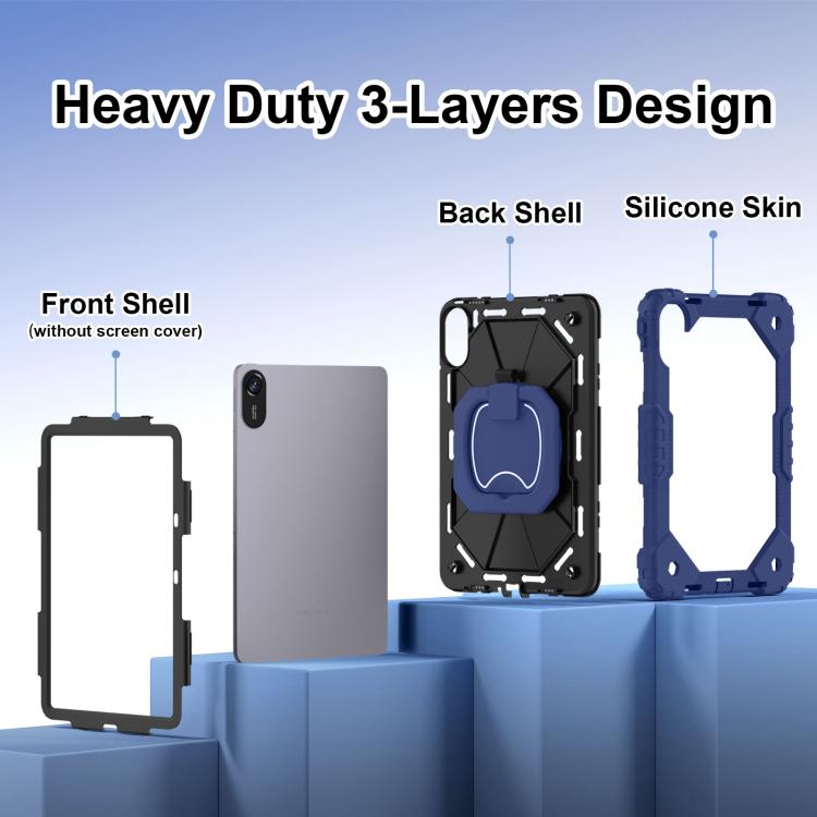 Contrast Color Robot Silicone Hybrid PC Tablet Case