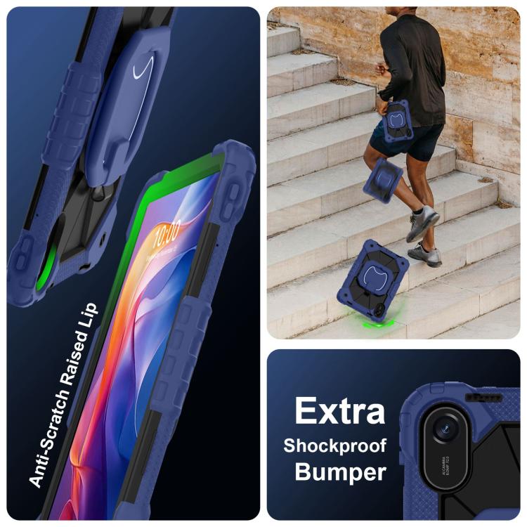 Contrast Color Robot Silicone Hybrid PC Tablet Case