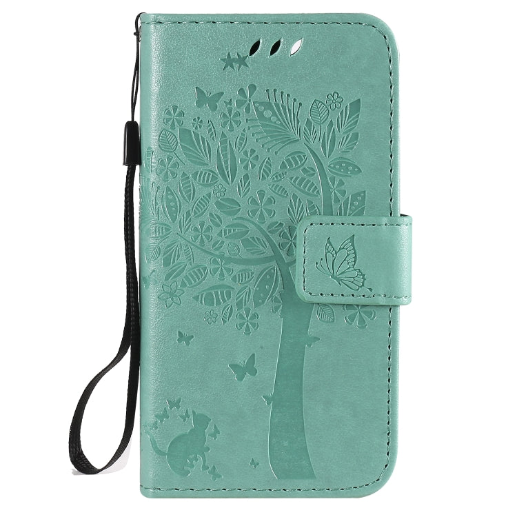 Tree & Cat Embossed Pattern Horizontal Flip Leather Case with Holder & Card Slots & Wallet & Lanyard, For iPhone 12 mini, For iPhone 12 / 12 Pro