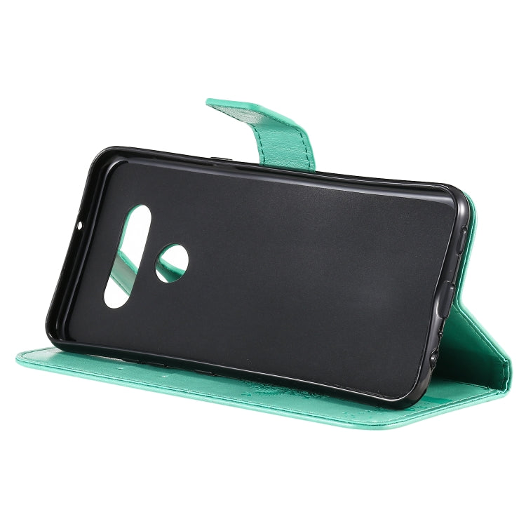 Tree & Cat Embossed Pattern Horizontal Flip Leather Case with Holder & Card Slots & Wallet & Lanyard, For LG K51, For LG K61