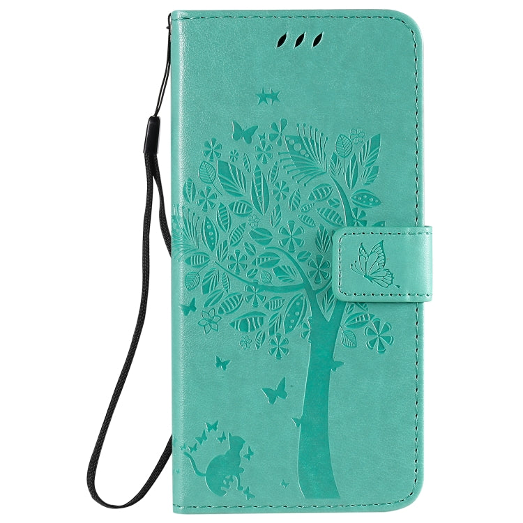 Tree & Cat Embossed Pattern Horizontal Flip Leather Case with Holder & Card Slots & Wallet & Lanyard, For Huawei Enjoy Z 5G, For Huawei Honor X10 5G