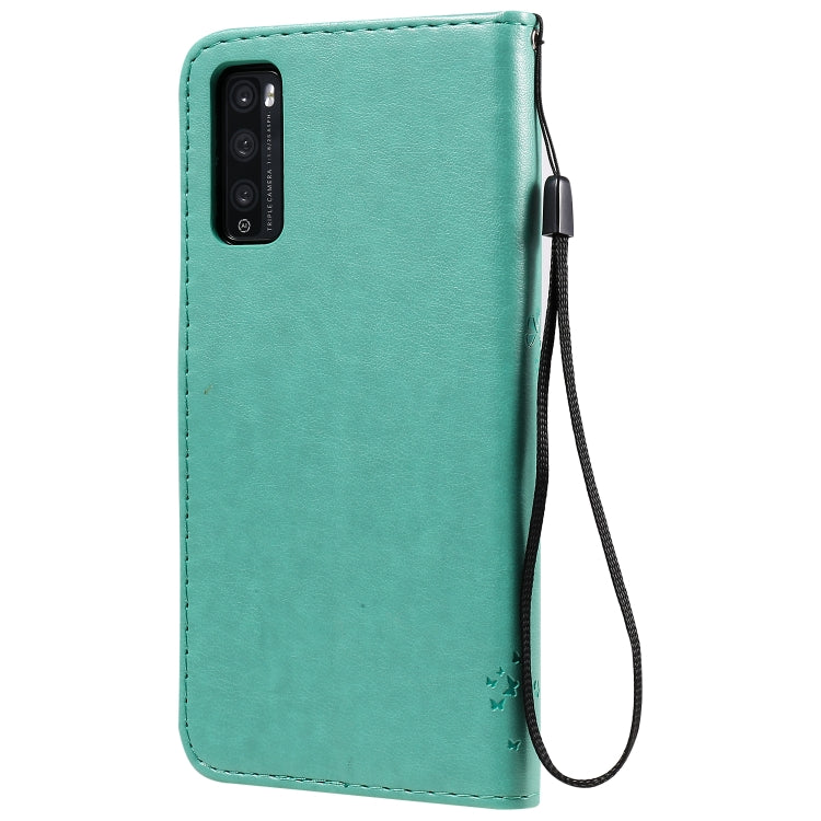 Tree & Cat Embossed Pattern Horizontal Flip Leather Case with Holder & Card Slots & Wallet & Lanyard, For Huawei Enjoy Z 5G, For Huawei Honor X10 5G