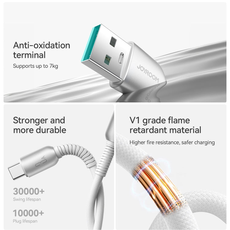 JOYROOM S-A51 Cutting-Edge Series 3A Fast Charging Data Cable, Length: 1.2m, USB-A to Type-C Cable, USB-A to 8 Pin Cable, Type-C to Type-C Cable, Type-C to 8 Pin Cable