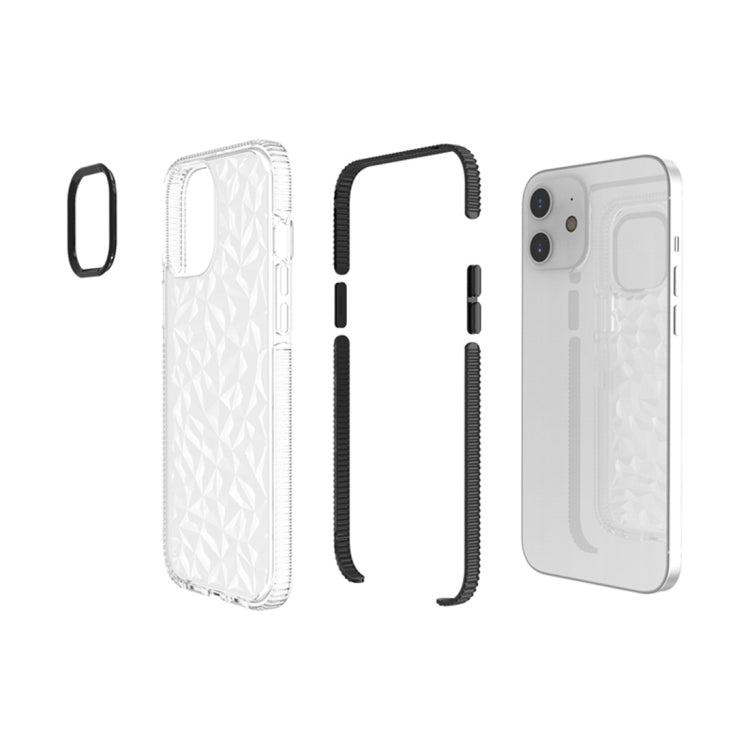 Shockproof Diamond Texture TPU Protective Case, For iPhone 12 / 12 Pro, For iPhone 12 Pro Max