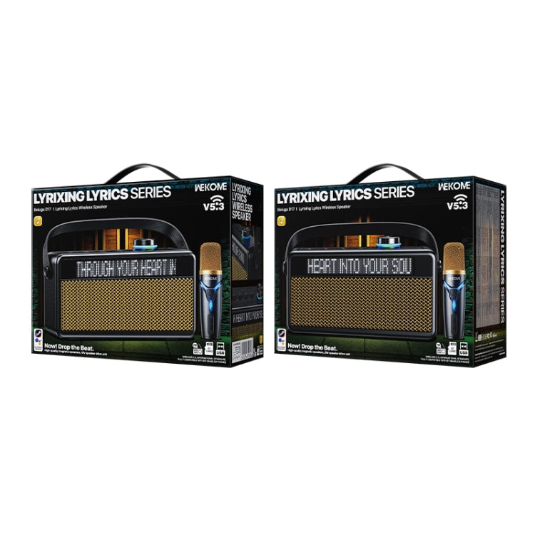 WK Beluga D17 Lyrics Bluetooth Speaker, D17 (Black), D17 (Beige)