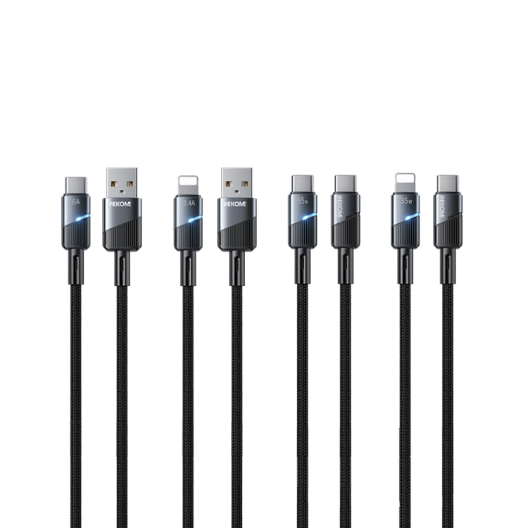 WK WDC-37 Intelligent Power-off 1m PD35W Type-C to 8 Pin Fast Charging Data Cable, WDC-37