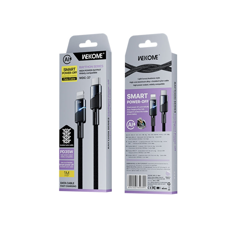 WK WDC-37 Intelligent Power-off 1m PD35W Type-C to 8 Pin Fast Charging Data Cable, WDC-37
