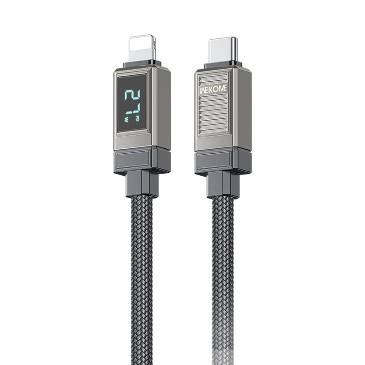 Câble de données de charge rapide WK WDC-40 à affichage numérique intelligent 1,2 m PD27W Type-C vers 8 broches, WDC-40