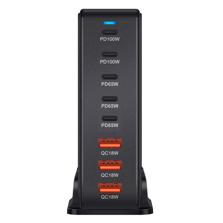 Chargeur de voyage USB GaN 440 W avec 3 ports USB, 5 ports PD, prises UE, US, UK et AU
