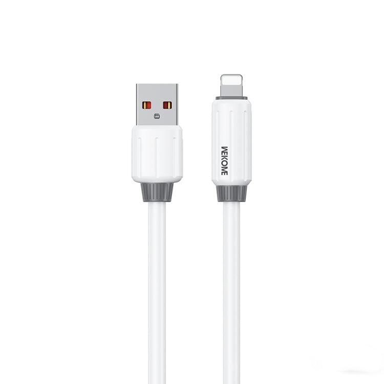 WK WDC-27i Elastic Genuine Silicone 1m 12W USB to 8 Pin Fast Charging Data Cable, WDC-27i