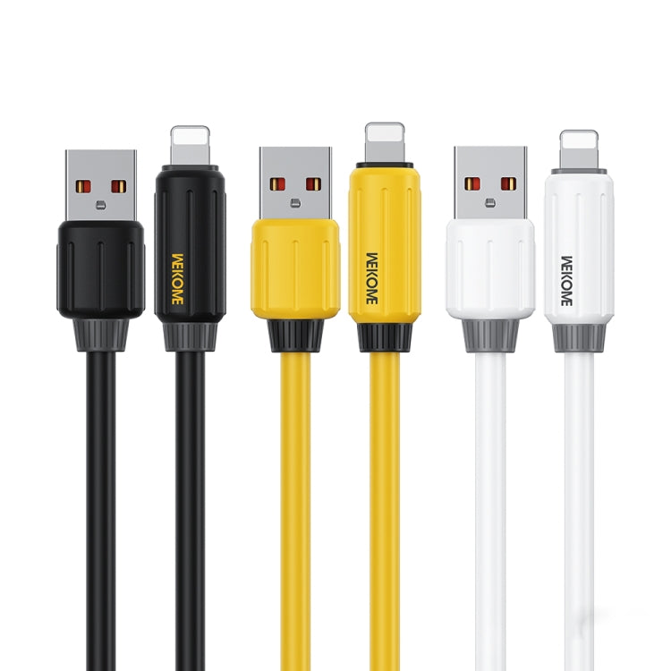 WK WDC-27i Elastic Genuine Silicone 1m 12W USB to 8 Pin Fast Charging Data Cable, WDC-27i