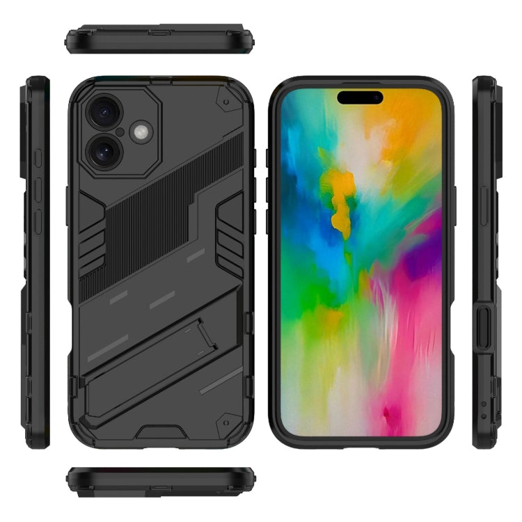 Punk Armor 2 in 1 PC + TPU Phone Case with Holder, For iPhone 16
