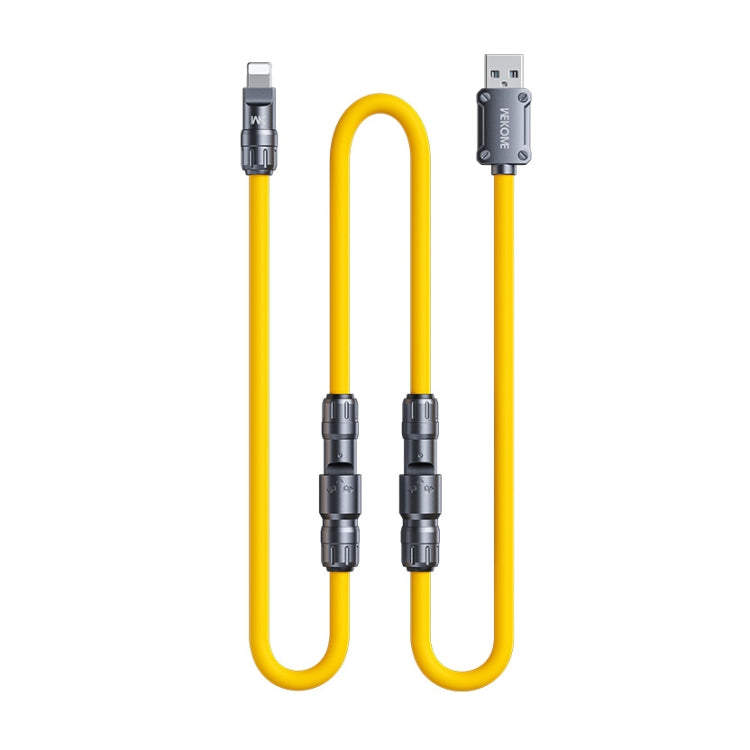 Câble de données et de charge rapide 4 en 1 WK WDC-20 Mecha Series en silicone, 1,4 m, 65 W, WDC-20