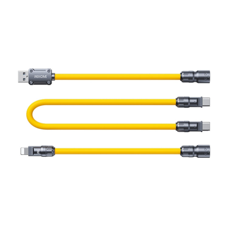 Câble de données et de charge rapide 4 en 1 WK WDC-20 Mecha Series en silicone, 1,4 m, 65 W, WDC-20