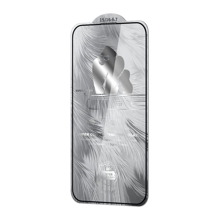 WK WTP-087 Space King Kong 9D Curved HD Tempered Glass Screen Protector, For iPhone 16 Pro Max, For iPhone 16 Pro, For iPhone 16 Plus / 15 Plus, For iPhone 16 / 15
