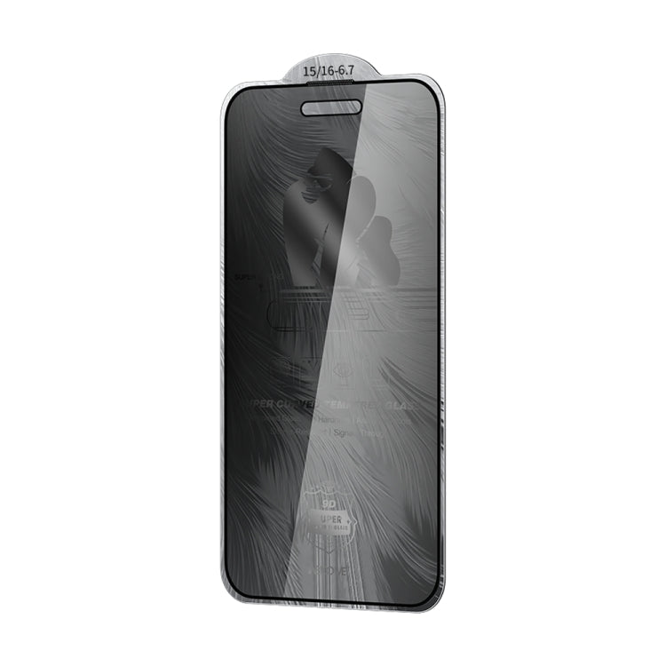 WK WTP-089 Space King Kong 9D Curved 360 Degree Privacy Tempered Glass Film, For iPhone 16 Pro Max, For iPhone 16 Pro, For iPhone 16 Plus / 15 Plus, For iPhone 16 / 15