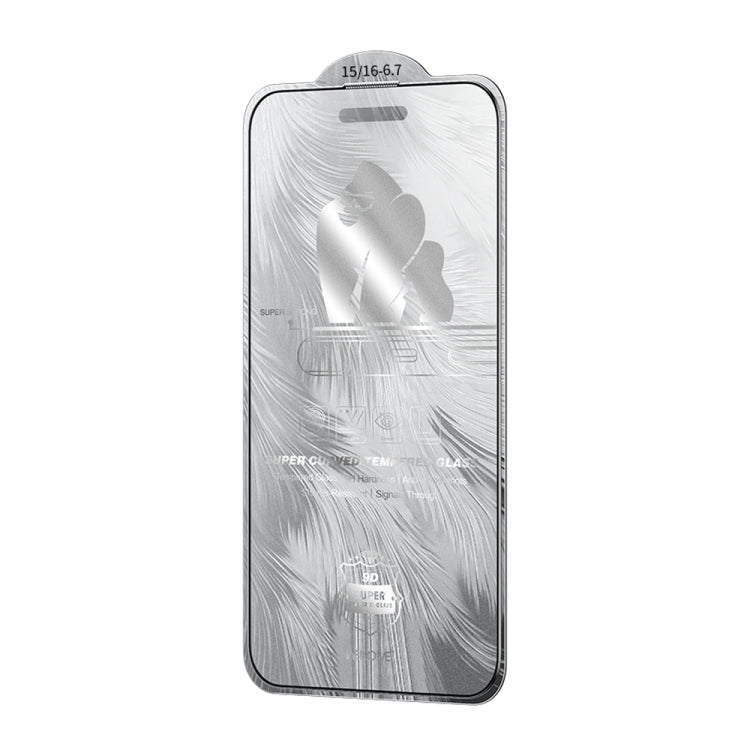 WK WTP-090 Space King Kong 9D Curved Frosted Tempered Glass Film, For iPhone 16 Pro Max, For iPhone 16 Pro, For iPhone 16 Plus / 15 Plus, For iPhone 16 / 15