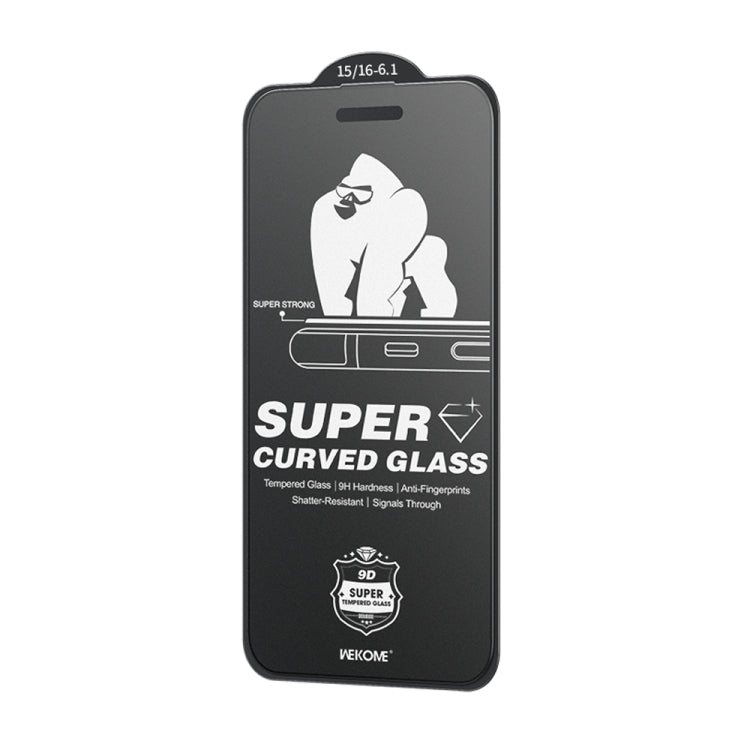 WK WTP-094 King Kong 6D Curved Frosted Tempered Glass Film, For iPhone 16 Pro Max, For iPhone 16 Pro, For iPhone 16 Plus / 15 Plus, For iPhone 16 / 15