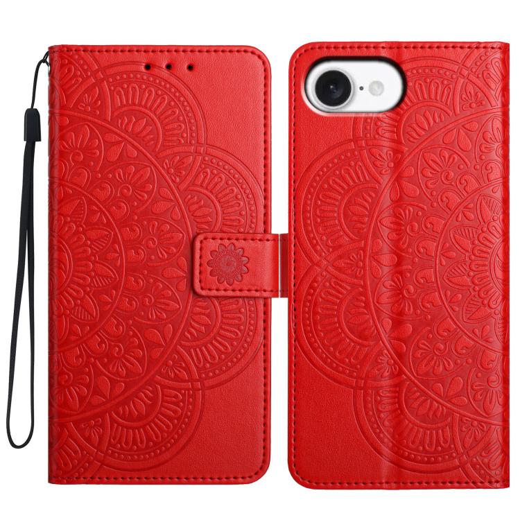 Flower Embossed Leather Phone Case, For iPhone 18 Pro, For iPhone 18 Pro Max, For iPhone 17e / 16e, For iPhone 17 Pro Max