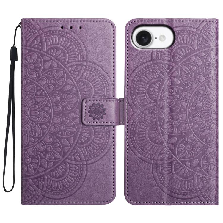 Flower Embossed Leather Phone Case, For iPhone 18 Pro, For iPhone 18 Pro Max, For iPhone 17e / 16e, For iPhone 17 Pro Max