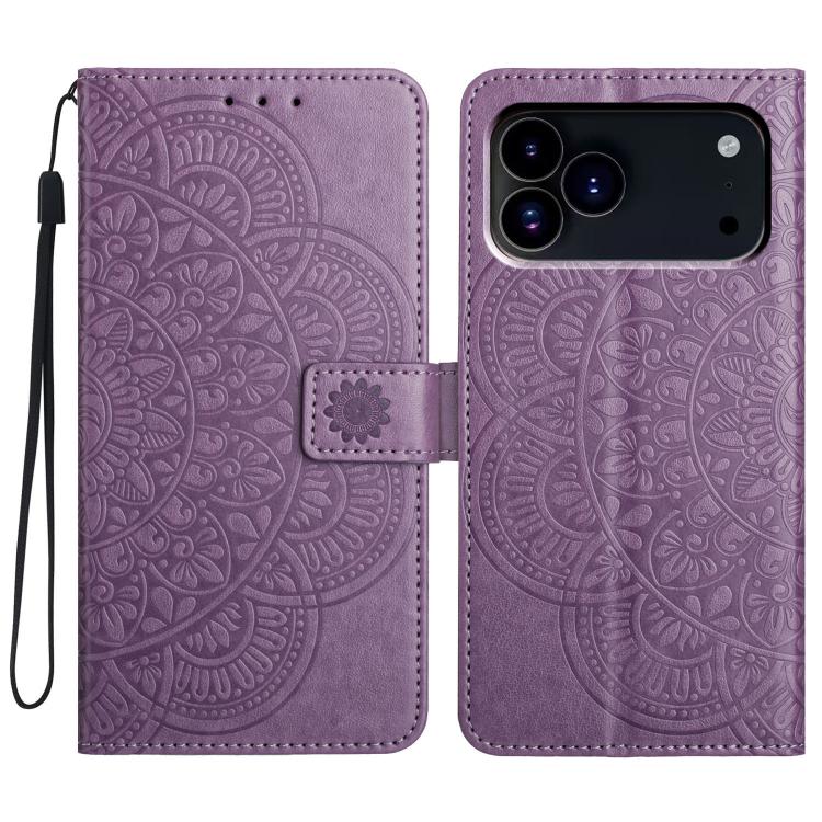 Flower Embossed Leather Phone Case, For iPhone 18 Pro, For iPhone 18 Pro Max, For iPhone 17e / 16e, For iPhone 17 Pro Max