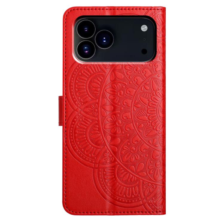 Flower Embossed Leather Phone Case, For iPhone 18 Pro, For iPhone 18 Pro Max, For iPhone 17e / 16e, For iPhone 17 Pro Max