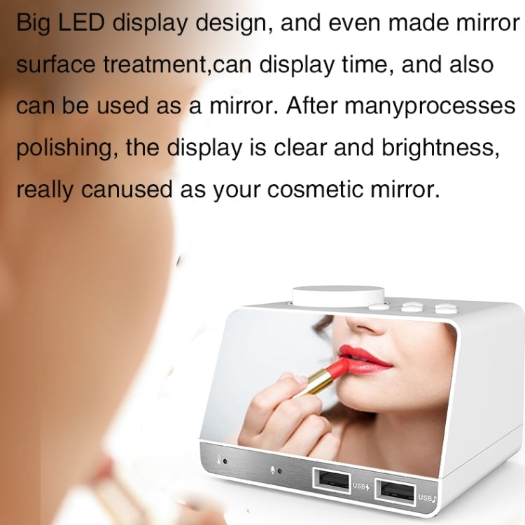 K11 LED Bluetooth 4.2 Speaker Alarm Clock Music Display Radio, EU Plug, UK Plug