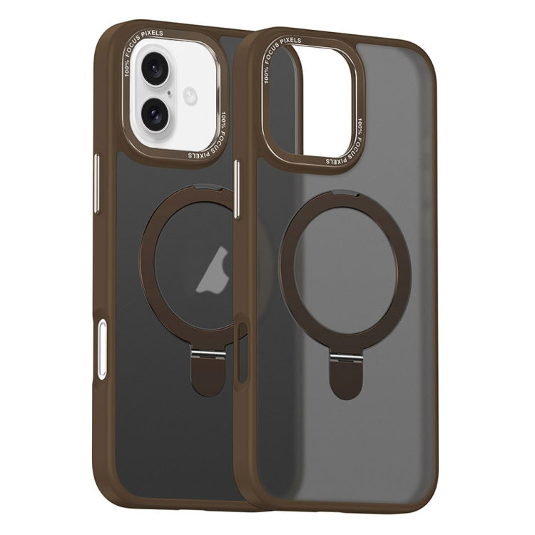 Skin Feel MagSafe Magnetic Holder Phone Case, For iPhone 16