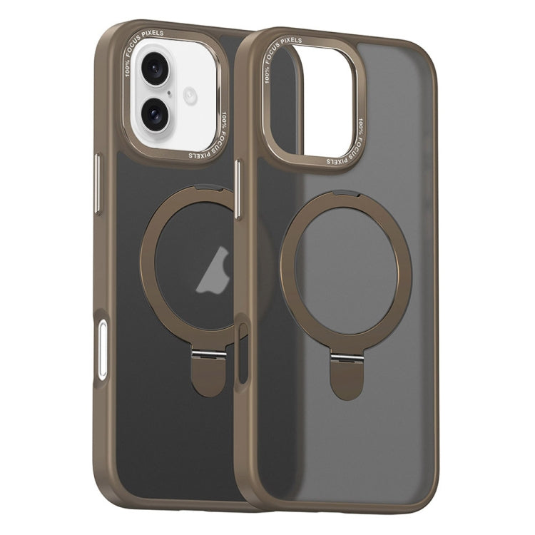 Skin Feel MagSafe Magnetic Holder Phone Case, For iPhone 16