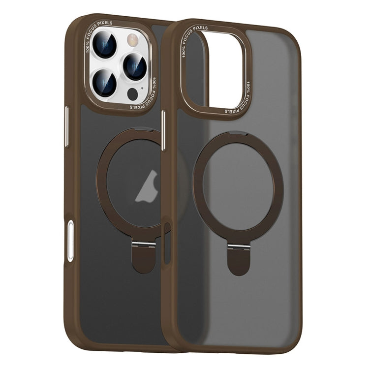 Skin Feel MagSafe Magnetic Holder Phone Case, For iPhone 16 Pro Max, For iPhone 16 Pro, For iPhone 16 Plus