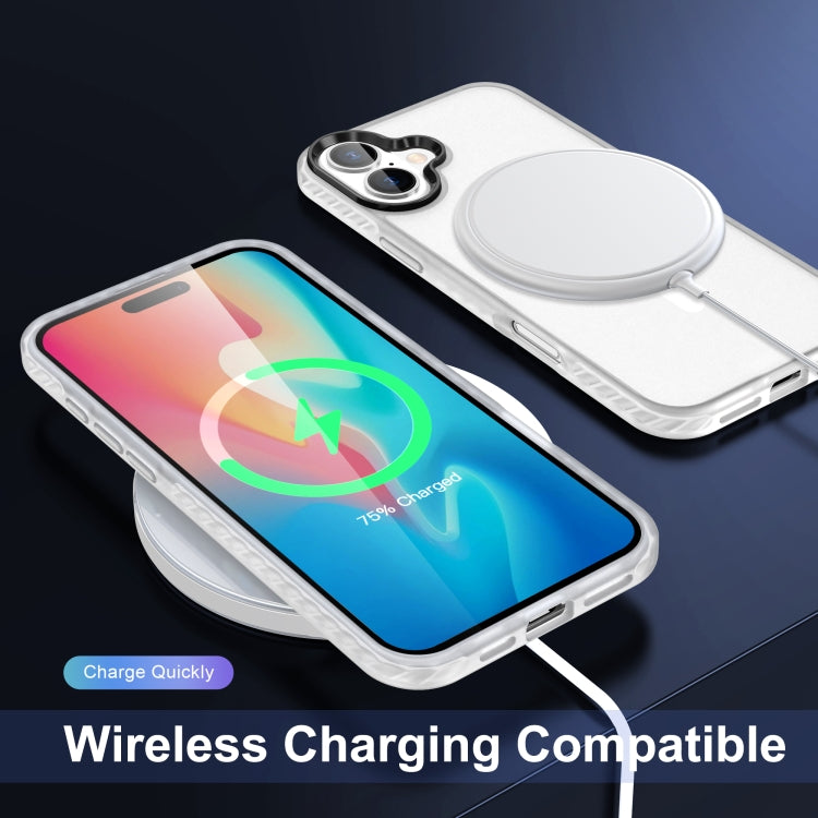 Coque transparente MagSafe effet peau givrée