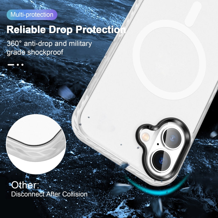 Coque transparente MagSafe effet peau givrée