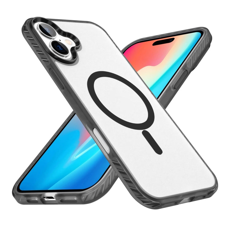 Coque transparente MagSafe effet peau givrée