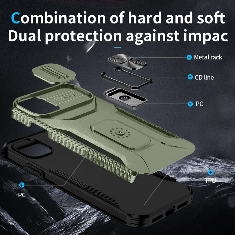 Sliding Camshield Holder Phone Case, For iPhone 11, For iPhone 11 Pro