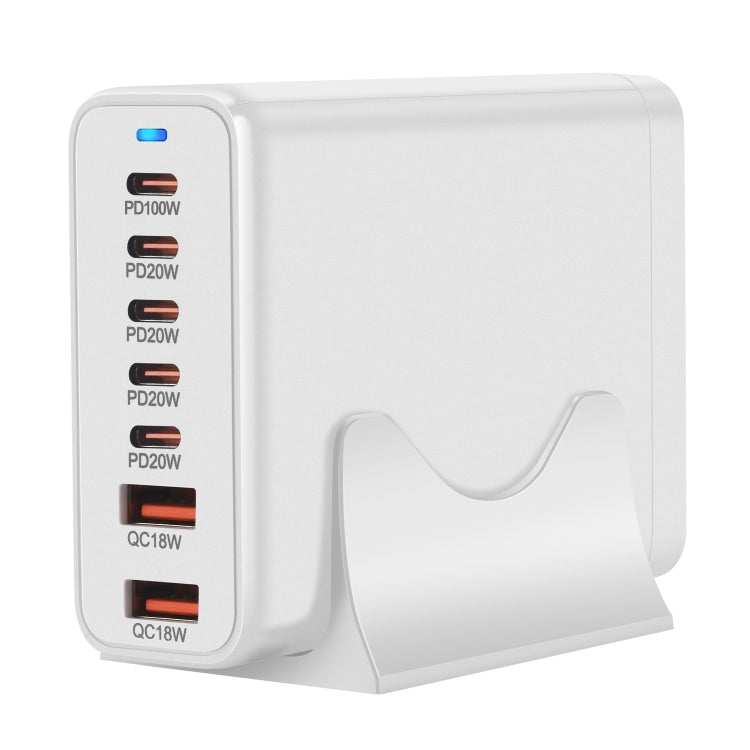 5C2A-220W GaN 220W USB x 2, USB-C / Type-C x 5 Fast Charger, US Plug, UK Plug, AU Plug, EU Plug