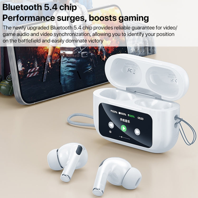 WEKOME WS-05 Chiscope Écouteurs Bluetooth sans fil à réduction de bruit avec écran couleur intelligent, WS-05