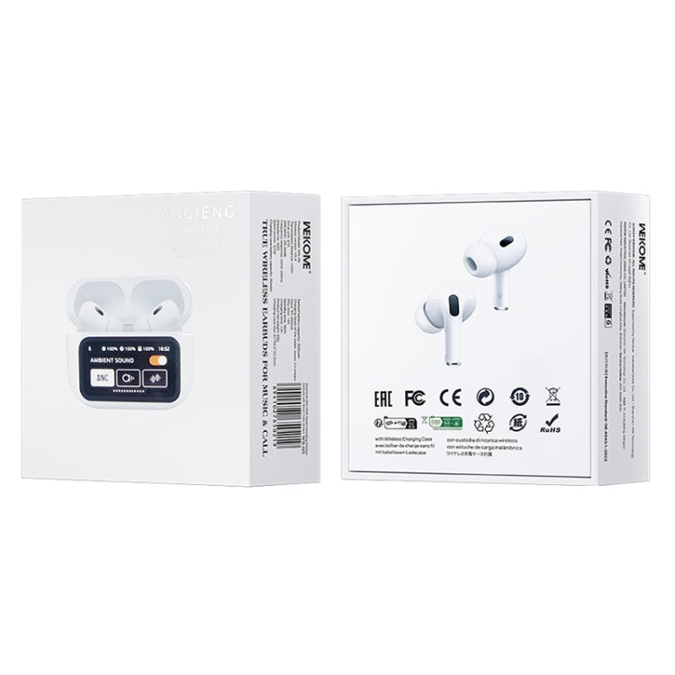 WEKOME WS-05 Chiscope Écouteurs Bluetooth sans fil à réduction de bruit avec écran couleur intelligent, WS-05