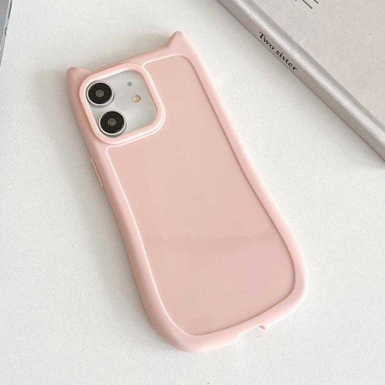 Frosted Solid Color Cat Head TPU Phone Case, For iPhone 12 Pro Max, For iPhone 12 Pro, For iPhone 11 Pro Max, For iPhone 11, For iPhone 11 Pro