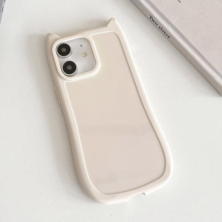 Frosted Solid Color Cat Head TPU Phone Case, For iPhone 14 Pro, For iPhone 14 Pro Max, For iPhone 13 Pro Max, For iPhone 13 Pro, For iPhone 13, For iPhone 12