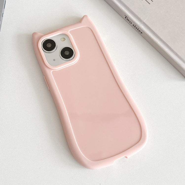 Frosted Solid Color Cat Head TPU Phone Case, For iPhone 14 Pro, For iPhone 14 Pro Max, For iPhone 13 Pro Max, For iPhone 13 Pro, For iPhone 13, For iPhone 12