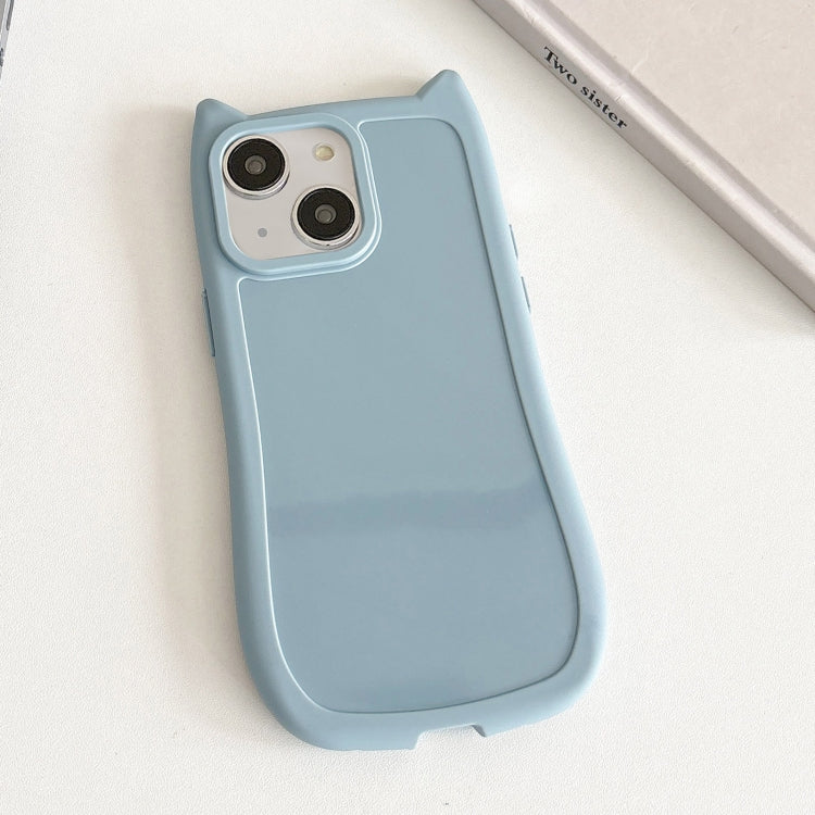 Frosted Solid Color Cat Head TPU Phone Case, For iPhone 15 Pro Max, For iPhone 15 Pro, For iPhone 15 Plus, For iPhone 15, For iPhone 14 Plus, For iPhone 14