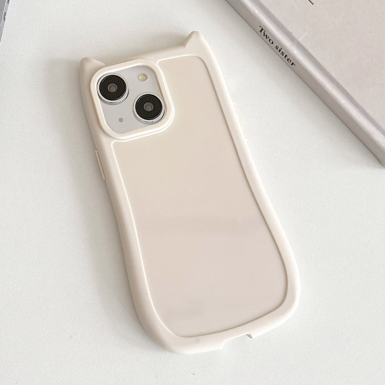 Frosted Solid Color Cat Head TPU Phone Case, For iPhone 15 Pro Max, For iPhone 15 Pro, For iPhone 15 Plus, For iPhone 15, For iPhone 14 Plus, For iPhone 14