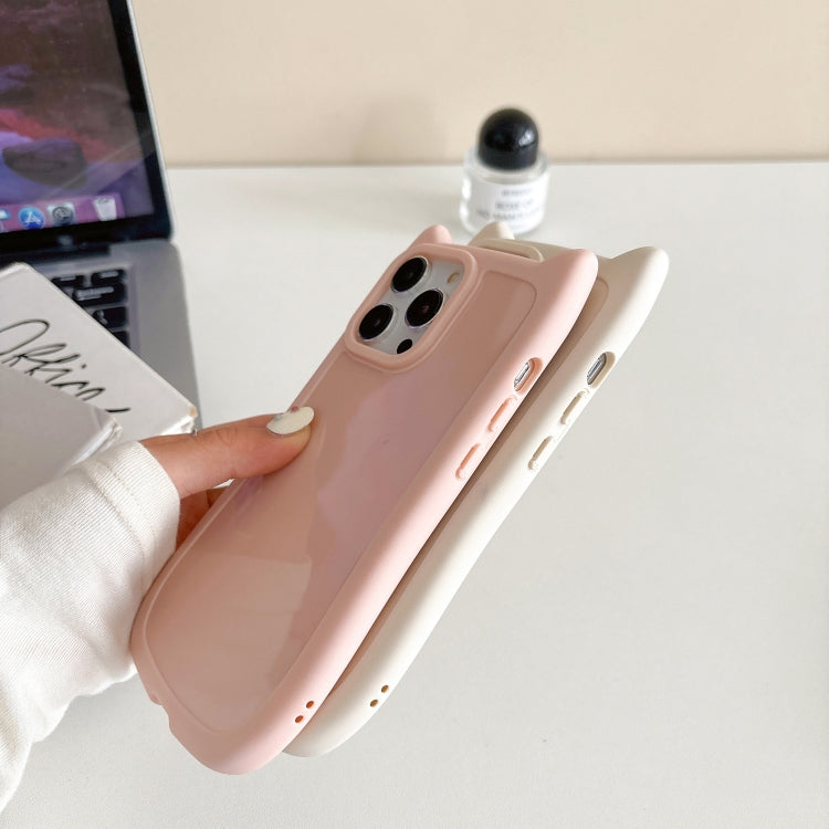 Frosted Solid Color Cat Head TPU Phone Case, For iPhone 14 Pro, For iPhone 14 Pro Max, For iPhone 13 Pro Max, For iPhone 13 Pro, For iPhone 13, For iPhone 12