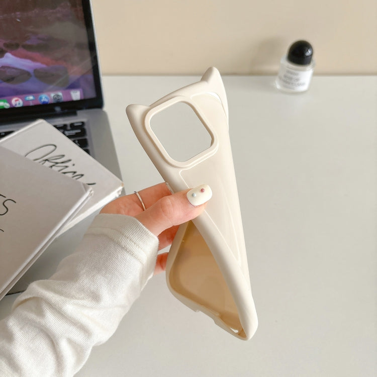 Frosted Solid Color Cat Head TPU Phone Case, For iPhone 14 Pro, For iPhone 14 Pro Max, For iPhone 13 Pro Max, For iPhone 13 Pro, For iPhone 13, For iPhone 12