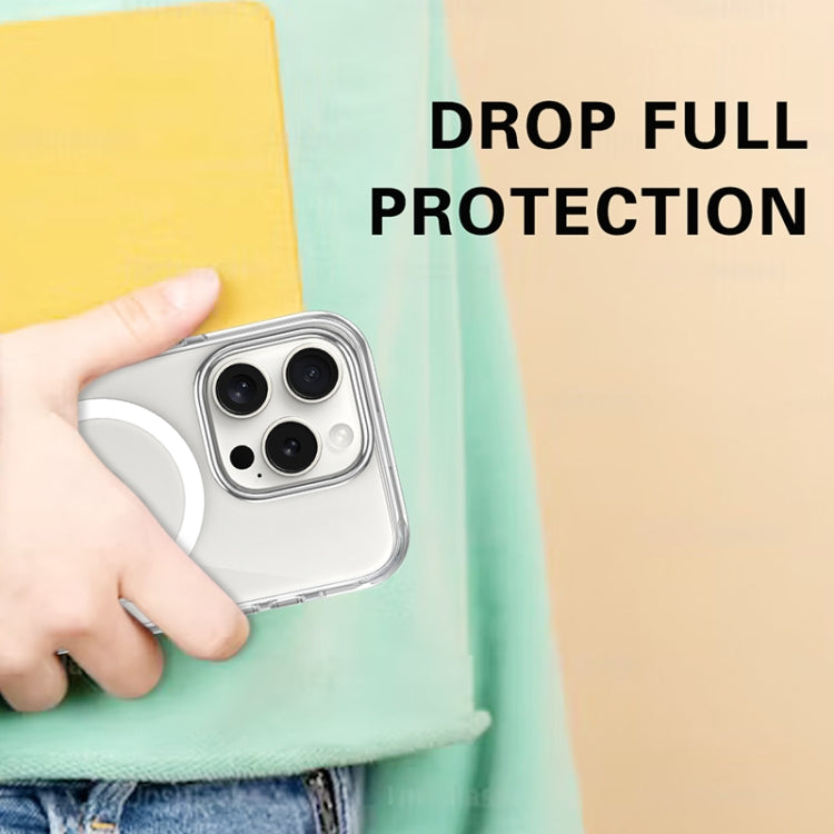 Metal Buttons MagSafe Magnetic PC Hybrid TPU Phone Case, For iPhone 16 Pro Max, For iPhone 16 Pro, For iPhone 16 Plus, For iPhone 16