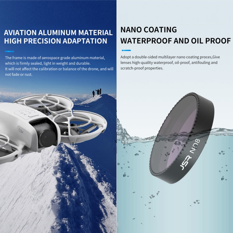 For DJI Neo JSR KB Series Drone Lens Filter, MCUV, CPL, ND8, ND16, ND32, ND64, ND8PL, ND16PL, ND32PL, ND64PL, NIGHT, STAR, Black Mist 1/4, Streak Drawing Blue, 3 in 1 CPL ND8/16, 4 in 1 CPL ND8 Brushed Black Mist, 4 in 1 ND8-64, 6 in 1 ND8-64 CPL STAR�...