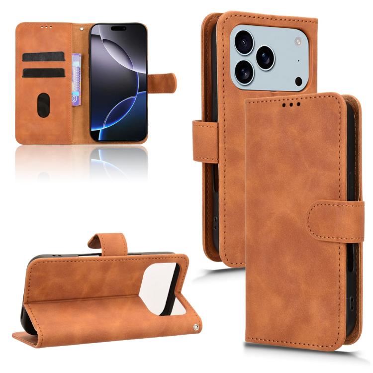 Skin Feel Magnetic Flip Leather Phone Case, For iPhone 17e / 16e, For iPhone 17 Pro Max, For iPhone 17 Pro, For iPhone 17